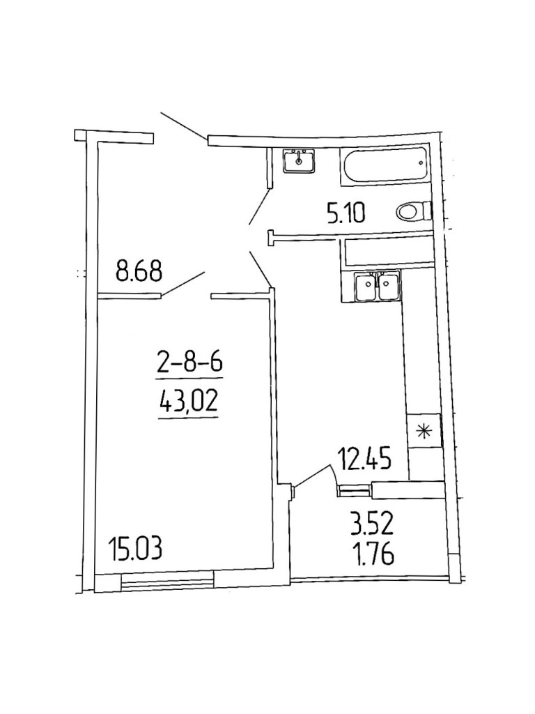 продажа однокомнатной квартиры номер A-174126 в Приморском районе, фото номер 5